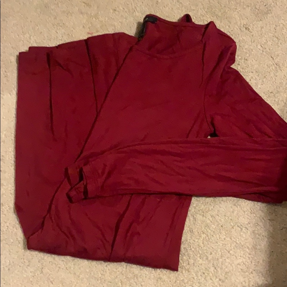 Red long sleeve dress